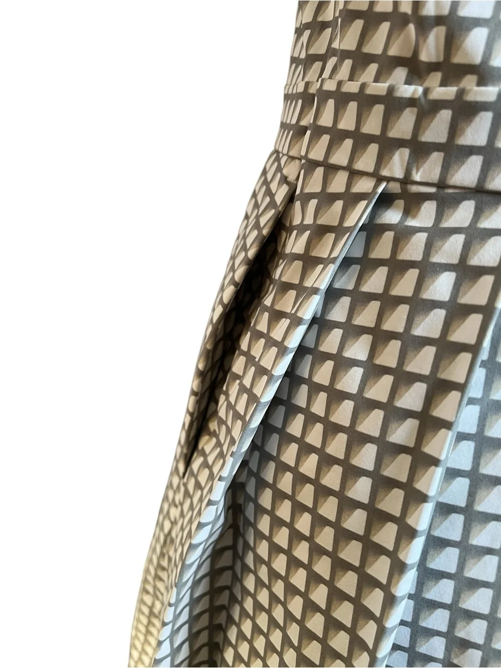 Tory Burch Stretch Golf Pleated Shirt Dress in Grey Gradient Gingham Size 6 - Picture 8 of 15